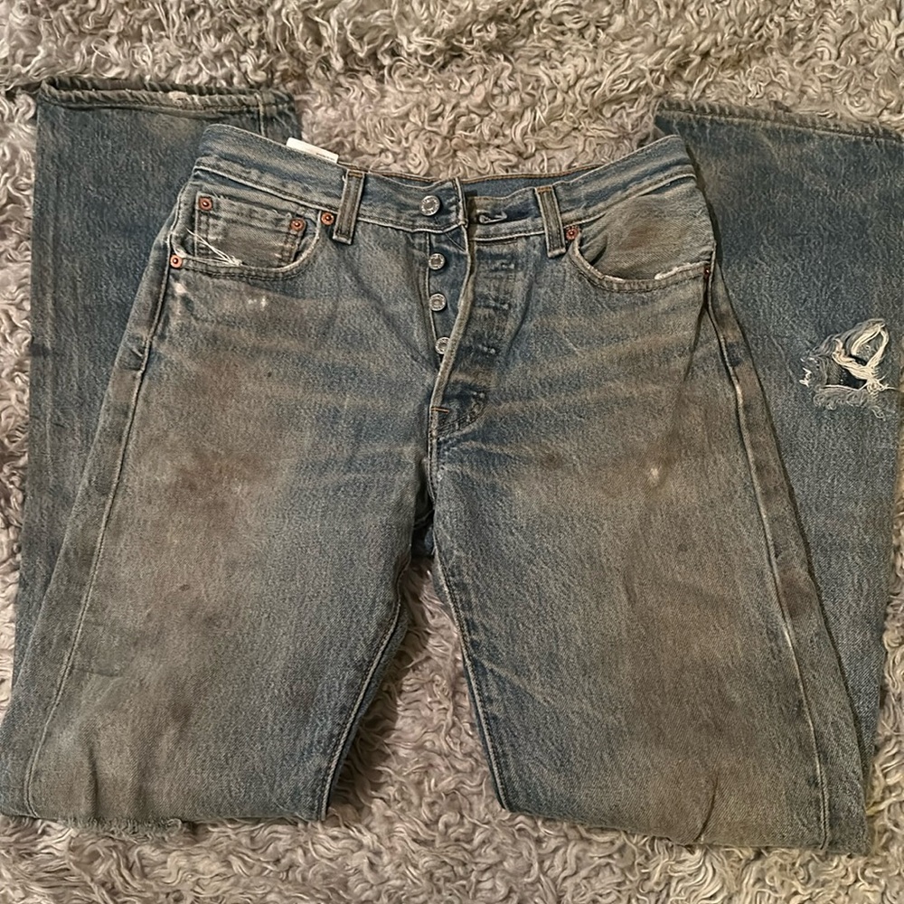 Vintage distressed Levi 501s
